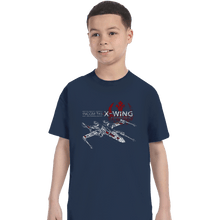 Load image into Gallery viewer, Shirts T-Shirts, Youth / XS / Navy T-65 X-Wing
