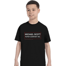 Load image into Gallery viewer, Shirts T-Shirts, Youth / XS / Black Michael Scott Paper Company
