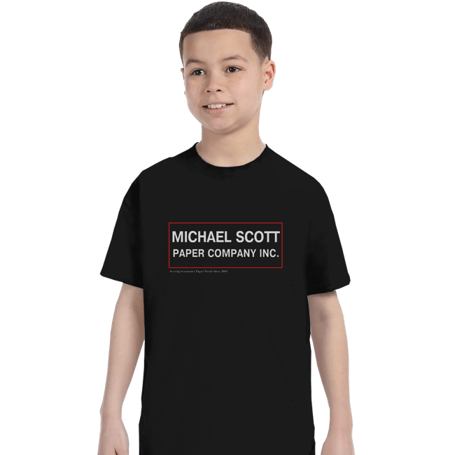 Shirts T-Shirts, Youth / XS / Black Michael Scott Paper Company