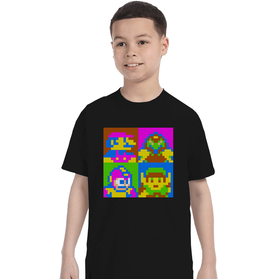 Shirts T-Shirts, Youth / XL / Black Pop NES