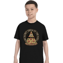 Load image into Gallery viewer, Daily_Deal_Shirts T-Shirts, Youth / XS / Black Secret Order Of The Pizza
