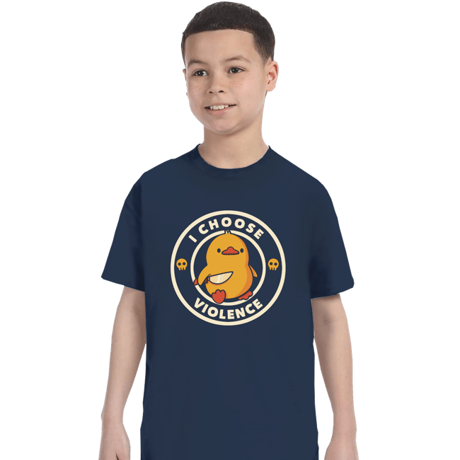Daily_Deal_Shirts T-Shirts, Youth / XS / Navy I Choose Violence