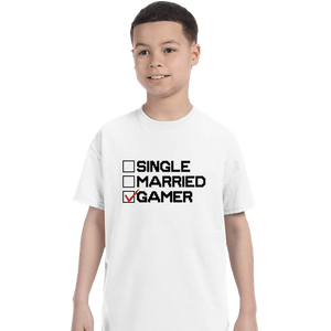 Shirts T-Shirts, Youth / XS / White The Gamer