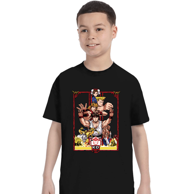 Secret_Shirts T-Shirts, Youth / XS / Black Enter The Street Fighter