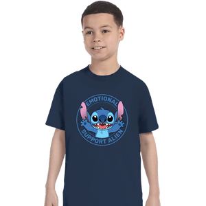 Secret_Shirts T-Shirts, Youth / XS / Navy Emotional Support Alien