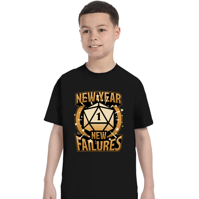 Secret_Shirts T-Shirts, Youth / XS / Black New Year More Failures