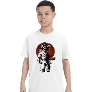 Shirts T-Shirts, Youth / XS / White Saiyan Sun