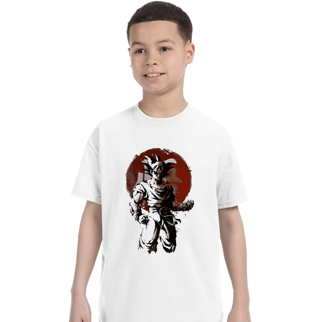 Shirts T-Shirts, Youth / XS / White Saiyan Sun