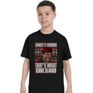 Shirts T-Shirts, Youth / XS / Black Santa's Coming