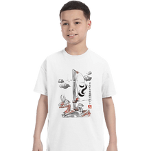 Load image into Gallery viewer, Shirts T-Shirts, Youth / XL / White Sailing With The Wind Sumi-e
