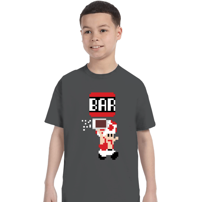 Shirts T-Shirts, Youth / XS / Charcoal To The Bar, Toad!
