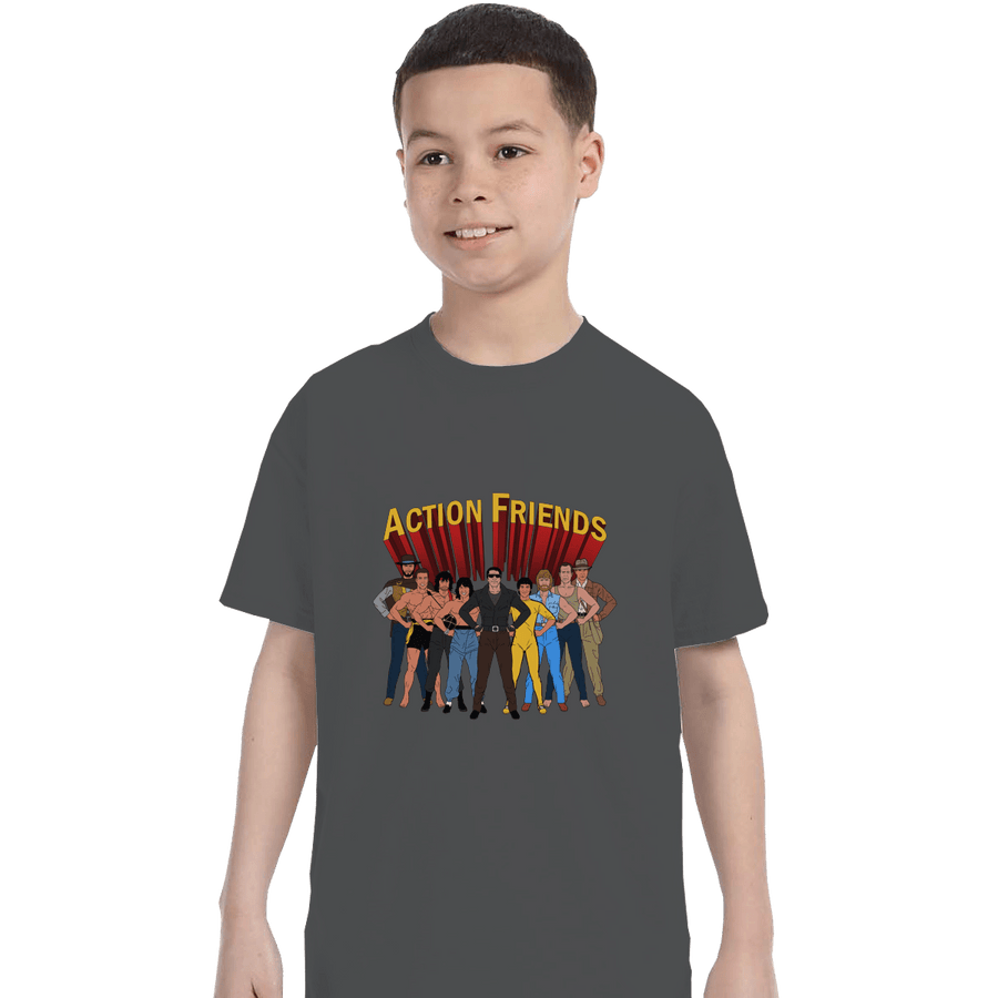 Shirts T-Shirts, Youth / XL / Charcoal Action Friends
