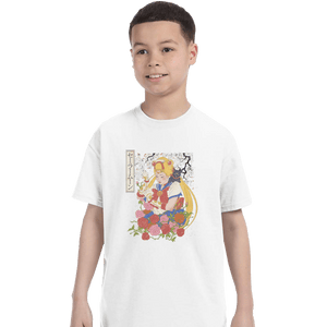 Shirts T-Shirts, Youth / XL / White Moon Print