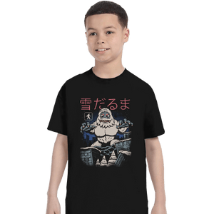 Shirts T-Shirts, Youth / XL / Black Kaiju Snowman