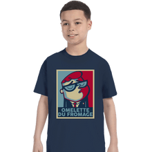 Load image into Gallery viewer, Shirts T-Shirts, Youth / XS / Navy Omlette Du Fromage
