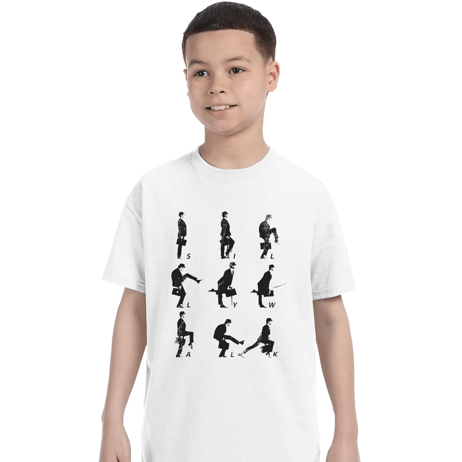 Shirts T-Shirts, Youth / XL / White Silly Walk