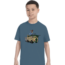 Load image into Gallery viewer, Daily_Deal_Shirts T-Shirts, Youth / XS / Indigo Blue Surfing In The Turtle Van
