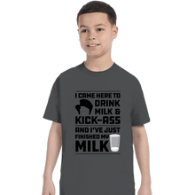 Load image into Gallery viewer, Daily_Deal_Shirts T-Shirts, Youth / XS / Charcoal Drink Milk
