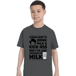Daily_Deal_Shirts T-Shirts, Youth / XS / Charcoal Drink Milk