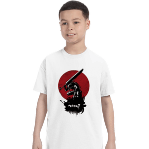 Shirts T-Shirts, Youth / XS / White Red Sun Swordsman