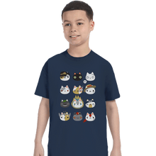 Load image into Gallery viewer, Shirts T-Shirts, Youth / XS / Navy Cosplay Cats

