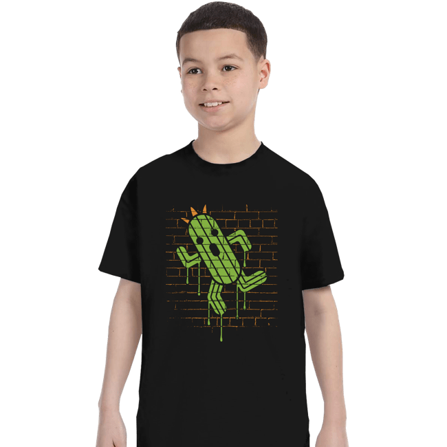 Secret_Shirts T-Shirts, Youth / XS / Black Cactuar Graffiti