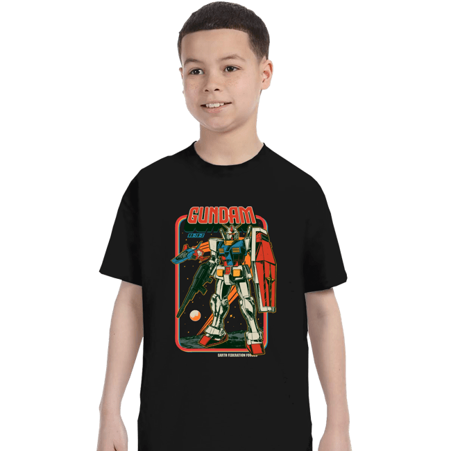 Secret_Shirts T-Shirts, Youth / XS / Black Retro Gundam