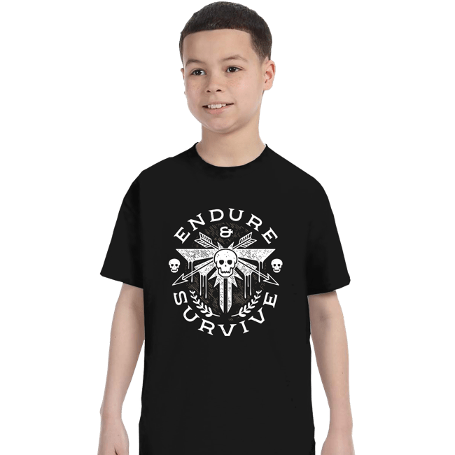 Shirts T-Shirts, Youth / XS / Black Survive Emblem