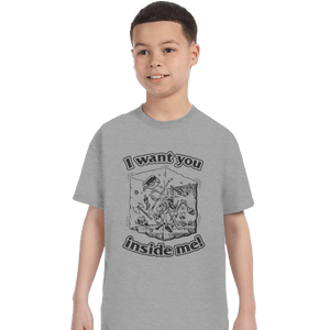 Shirts T-Shirts, Youth / XS / Sports Grey I Want You Inside Me