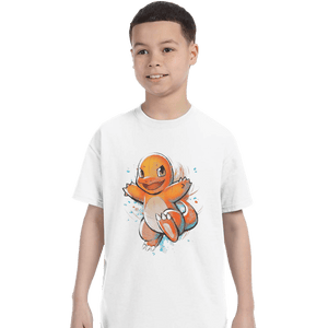 Shirts T-Shirts, Youth / XS / White Fire Ink