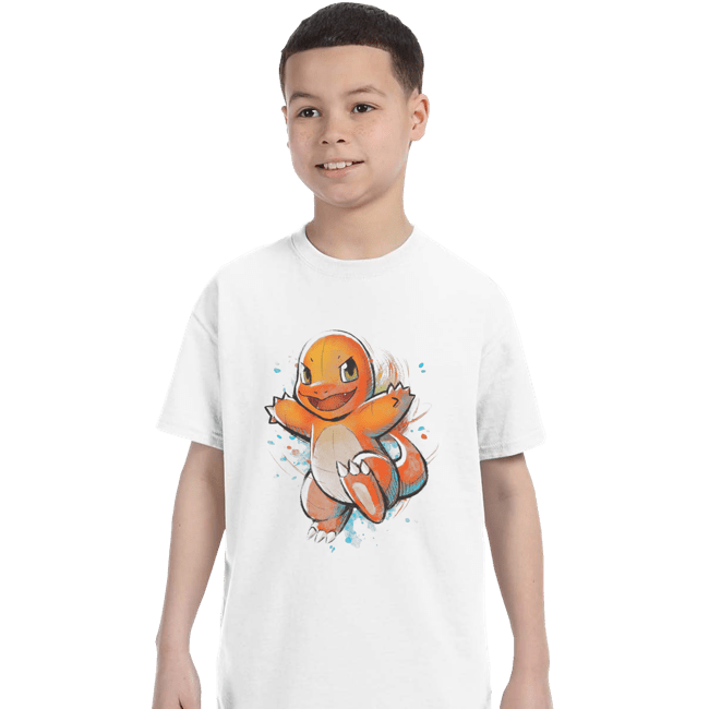 Shirts T-Shirts, Youth / XS / White Fire Ink