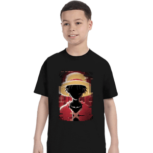 Shirts T-Shirts, Youth / XS / Black Glitch Luffy