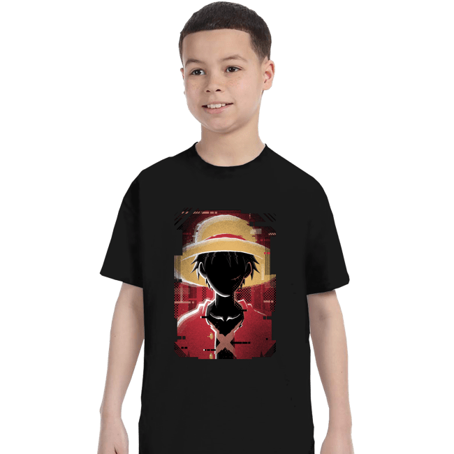 Shirts T-Shirts, Youth / XS / Black Glitch Luffy
