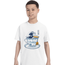 Load image into Gallery viewer, Shirts T-Shirts, Youth / XL / White The Great Kanagawa Tea
