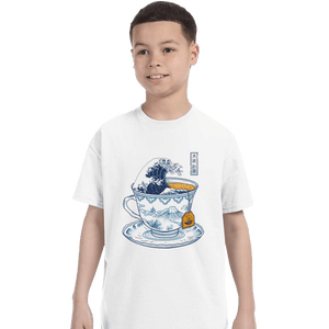 Shirts T-Shirts, Youth / XL / White The Great Kanagawa Tea