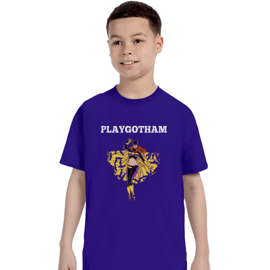 Shirts T-Shirts, Youth / XS / Violet Playgotham Batgirl