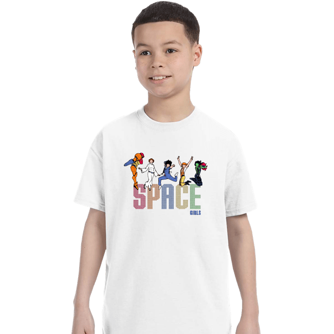 Shirts T-Shirts, Youth / XS / White Space Girls