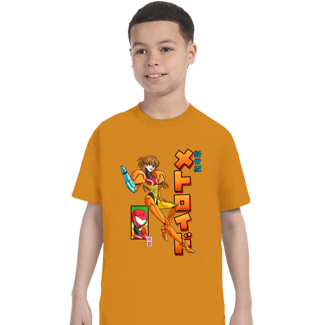 Daily_Deal_Shirts T-Shirts, Youth / XS / Gold Neon Genesis Metroid