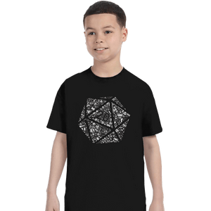 Shirts T-Shirts, Youth / XL / Black Mosaic D20