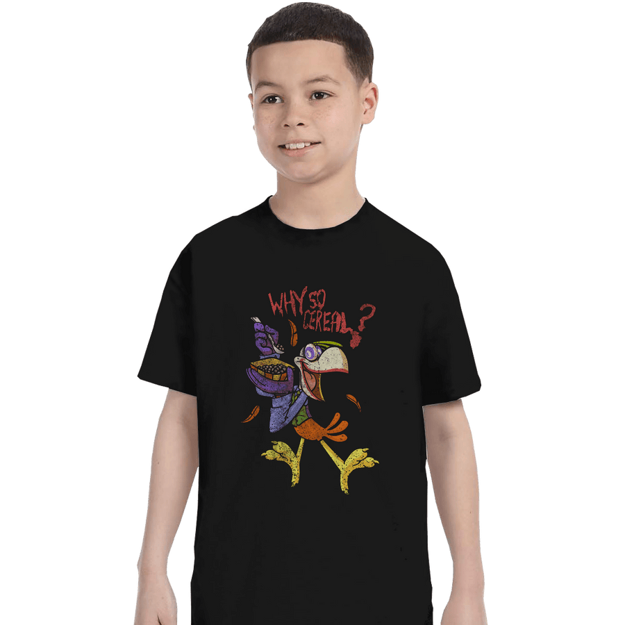 Shirts T-Shirts, Youth / XL / Black Why So Cereal
