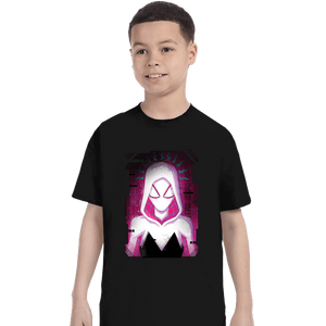 Daily_Deal_Shirts T-Shirts, Youth / XS / Black Glitch Spider-Gwen