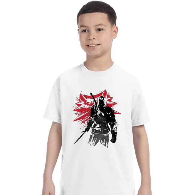 Shirts T-Shirts, Youth / XS / White The Witcher Sumi-e