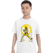 Load image into Gallery viewer, Shirts T-Shirts, Youth / XS / White Yellow Ranger Sumi-e
