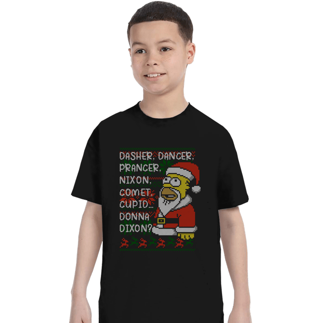 Daily_Deal_Shirts T-Shirts, Youth / XS / Black I'll Be Homer For Christmas