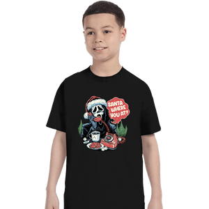 Secret_Shirts T-Shirts, Youth / XS / Black Ghostface Santa