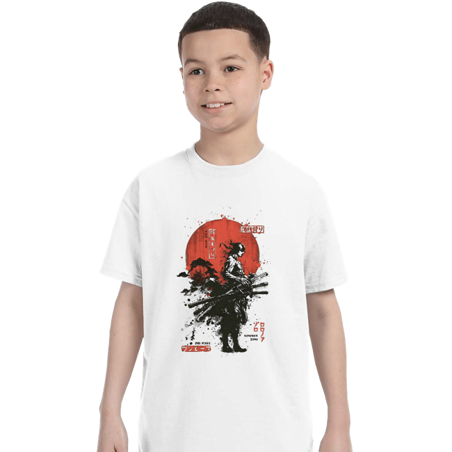Daily_Deal_Shirts T-Shirts, Youth / XS / White Zoro Samurai Wano Kuni Arc