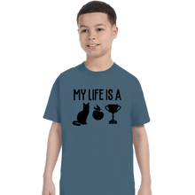 Load image into Gallery viewer, Secret_Shirts T-Shirts, Youth / XS / Indigo Blue Cat Butt Trophy
