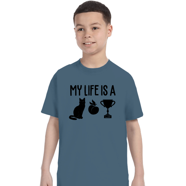 Secret_Shirts T-Shirts, Youth / XS / Indigo Blue Cat Butt Trophy