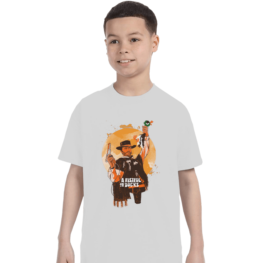Shirts T-Shirts, Youth / Small / White A Fistful Of Ducks