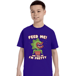 Daily_Deal_Shirts T-Shirts, Youth / XS / Violet Feed Me!!